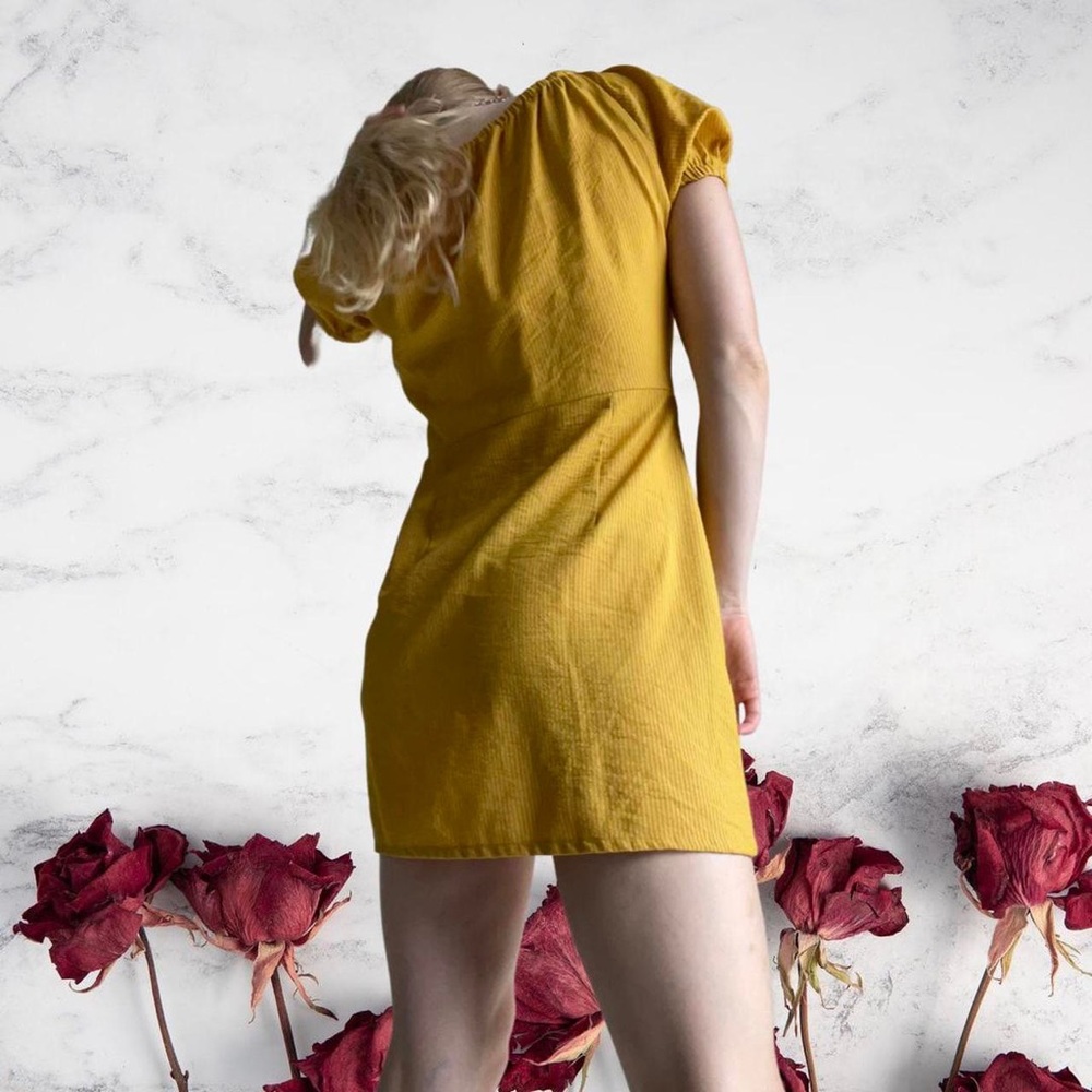 DAZIE sunny mustard yellow dress, size 12 - Picture 3 of 4